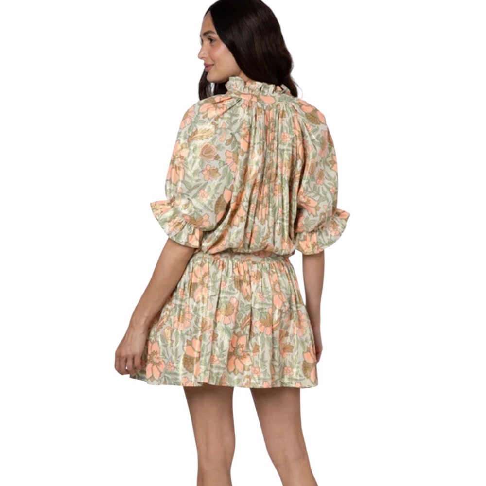 Juliet Dunn‎ Lamé Blouson Dress – Size 8/10 - Picture 2 of 6